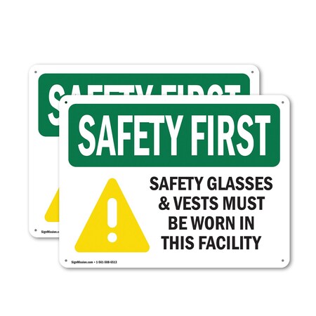 Signmission 18 in Height, 24 in Width, Plastic, Rectangle OS-2PACK-SF-P-1824-L-10901